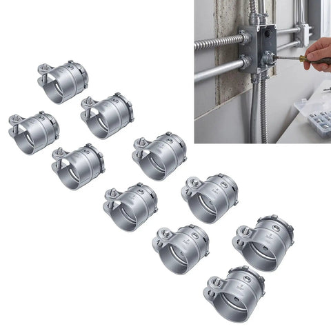 Heavy Squeeze Connector Fittings Three Quarter Inch Zinc Alloy Plug And Play Plumbing Hose Adapters for secure electrical connections.