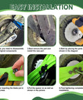 Installation steps for Beefed Up Replacement Hardware Kit for 21 Inch Dual Blade Lawn Mower includes fan and bolts