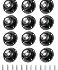 Total Game Changer For Moving Stuff With These Super Smooth Self Adhesive Swivel Caster Wheels 12 pack black swivel bases with screws.