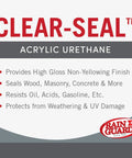 Heavy Duty Concrete Sealant Real Deal Acrylic Urethane Formula Low Luster Protector For Patios And Driveways Five Gallon Bucket features Clear-Seal Acrylic Urethane.