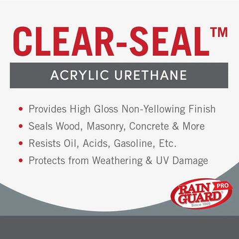 Heavy Duty Concrete Sealant Real Deal Acrylic Urethane Formula Low Luster Protector For Patios And Driveways Five Gallon Bucket features Clear-Seal Acrylic Urethane.