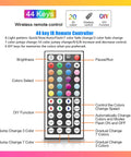 44 key remote for 150ft Multi Color RGB LED Strip Lights With Bluetooth App Control and 44 Key Remote SMD5050 12V
