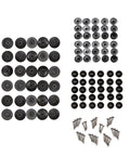 No Drill Snap Fasteners Kit For Exterior Shades, RV Skirting, And Boat Tops, Adhesive Studs, Caps, And Pins, 30 Piece Black Set