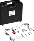 Stretch Fit Belt Tool For Easy No Brainer Damage Free Belt Installations set with various components and black carrying case.