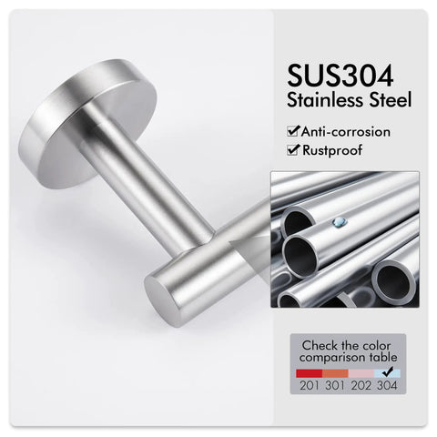 Two Pack Toilet Paper Holder For Bathroom Wall Mount In Brushed Stainless Steel Finish Heavy Duty Tissue Dispenser Detail