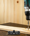 Hidden Cabinet Door Hinges With 360 Degree Pivot Stainless Steel, heavy duty silent matte black hinge on wood, drill in use