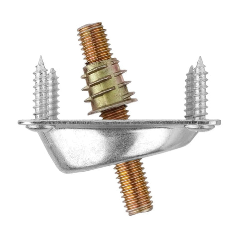 14 Degree Angled Leg Mounting Plates For Sofa And Furniture Repair No Wobble Fix Full Set Of 4 With M8 Screws Hanger Bolts And Converters