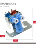 Refrigerator Water Inlet Valve Replacement For GE With Guard, Fix Leaks And Restore Ice Maker Flow, Easy No Hassle DIY Install, Compatible With WR57X33326 WV10032 PS16226572 AP6995571 4960236, 3.5 x 3.05 x 3 in