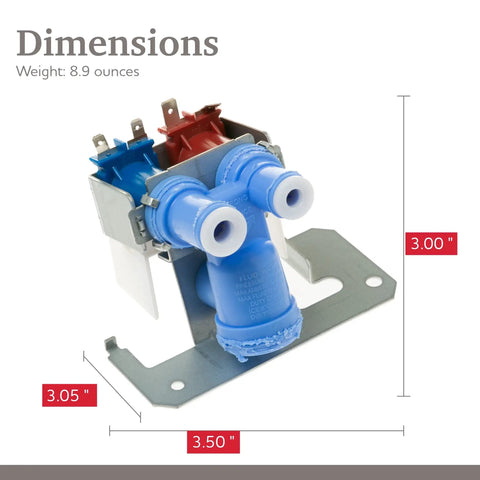 Refrigerator Water Inlet Valve Replacement For GE With Guard, Fix Leaks And Restore Ice Maker Flow, Easy No Hassle DIY Install, Compatible With WR57X33326 WV10032 PS16226572 AP6995571 4960236, 3.5 x 3.05 x 3 in