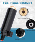 Low Pressure Marine Fuel Pump Replacement for Volvo Penta OMC Mercruiser Stern Drives with part number 3858261 and two-wire design.