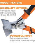 3 Inch Sheet Metal Hand Seamer with ergonomic grip handle, showing pro-grade straight jaw pliers and heavy-duty steel construction.