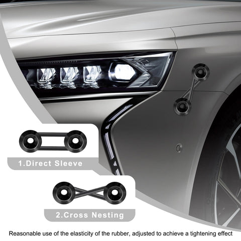 Universal Car Bumper Quick Release Kit With Stainless Steel Screws And Rubber O Ring Washers Front And Rear Bumper Fasteners on car fender