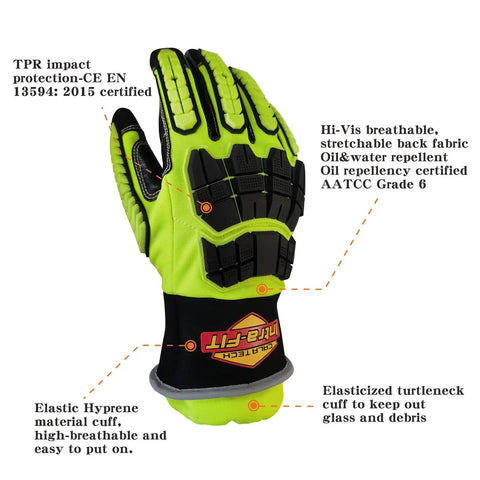 Waterproof And Breathable Extrication Glove With Superior Barrier And Liner Retention For Full Dexterity EN 388 2016 3X44EP Size Large
