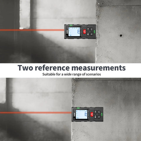 Laser Distance Meter Workhorse with 196 Feet Range and 60 Meters Reach measuring concrete wall distance