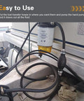 5/16 Inch 6 Foot Marine Fuel Line With Primer Bulb And Stainless Steel Clamps connected in marine outboard environment