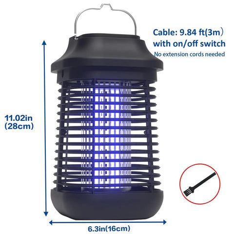 Outdoor And Indoor Bug Zapper With 3 Meter Cord And On Off Switch, 4200V Electric Mosquito Zapper For Home Backyard And Patio