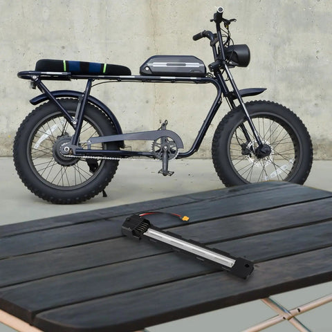 Durable Electric Bike Battery Mount Bracket For 4 Pin Or 5 Pin DP 6 DP 6C Batteries With Cable Bottom Base Holder XT60H To XT90 on table