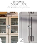 Easy Install Durable Stainless Steel Heavy Duty Gate Latch on sliding doors for added security in homes.