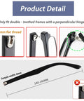 Killer TR90 Replacement Temples For Thick And Slim Frames, Durable Flexible Eyeglass Legs with 1.5mm flat thread and 6mm width