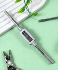 Adjustable Tap Wrench Handle For 3mm To 12mm Tap Sizes, 7.6 Inch Length, Durable Metal Tool displayed on green surface