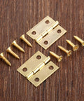 20 Pack Decorative Jewelry Box Hinges For Small Wood Boxes 18x16mm Mini Cabinet Hinges With Screws, Easy Install
