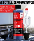 Combustion Leak and Head Gasket Test Kit With 8 Oz Leak Detection Fluid Over 100 Tests Includes Tester and Nozzle Made in USA