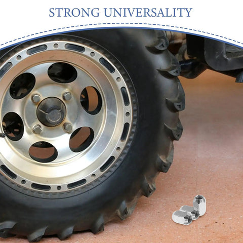 Top Tier MERRYHAPY 16 Piece Acorn Style ATV Wheel Nut Kit For Quad Dirt Bike Trailers With Heavy Duty Metal Construction Ensuring Ultimate Durability And Super Easy Installation For Your Off Road Adventures, silver acorn nuts on ATV wheel