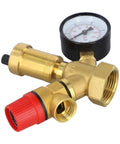 Brass Boiler Safety Group Kit With Pressure Relief Valve And Air Vent For Closed Heating Circuits, 6 Bar Limit, 10 Bar Gauge