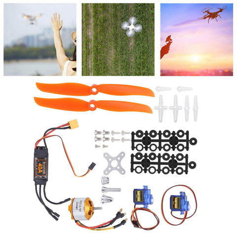 All-In-One RC Plane Motor Kit With 6035 Prop, 40A XT60T ESC, Complete Motors, SG90 Servo, And 2212 KV2200 Brushless Motor components