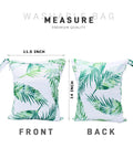 Two Pack Waterproof Wet Bags With Two Zippered Pockets Reusable Travel Beach Pool Diaper Organizer 11.5 X 14 Inches Green Leaf Design