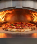 Portable Gas Pizza Oven With 15 Inch Stone, Stainless Steel Backyard Tailgate Ready Pizza Maker, Dual Side Burners 23K BTU