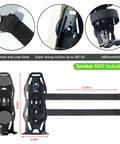 Magnetic Speaker Mount for Golf Carts Boats ATVs and UTVs, hook and loop strap detail, 12.01in long, secure attachment.
