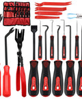 17 Piece Mechanic Hook And Pick Tool Set With Auto Trim Removal Kit Pro Grade Telescoping Magnetic Pickup Rivet Puller