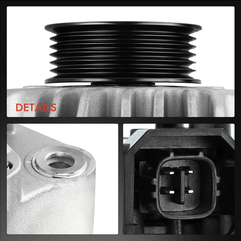 Alternator For Honda Accord 2003 V6 3.0L 12V 105A Clockwise 6 Groove Pulley New OE Equivalent Auto Electrical Part close-up details
