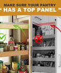 22 Inch Pantry Drawer Slides For Tall Cabinets Dual Top And Bottom Pull Out Soft Close Beefy Heavy Duty 120 Lb Capacity Silver Finish, pantry example