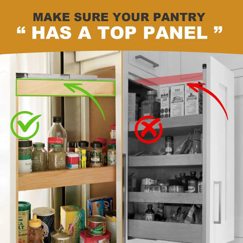 22 Inch Pantry Drawer Slides For Tall Cabinets Dual Top And Bottom Pull Out Soft Close Beefy Heavy Duty 120 Lb Capacity Silver Finish, pantry example