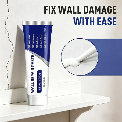 Drywall Repair Kit For Diyers With Patch Paste, Scraper, Sandpaper, And Patches To Fix Nail Holes, Cracks, Dents, And Surface Imperfections On Interior Walls Fast And Easily