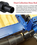 Universal Vacuum Hose Adapter For Wet Dry Vacuum Cleaners Converts 2-1/2 to 1-1/4 Inch Reducers installed on wood surface