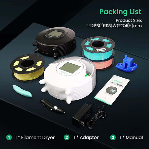 All In One Filament Dryer S2 With Built In Circulation Fan 70C Max Temperature 3D Printer Filament Dehydrator And Storage Box