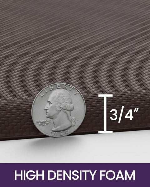 Extra Long Anti Fatigue Kitchen Mat Cushioned Memory Foam Runner Rug 70 By 20 Inches Waterproof Non Slip Backing in Brown close-up