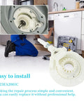 Technician installing Washing Shift Actuator Coupling Assembly Replacement for LG and Kenmore Washers, easy to install.