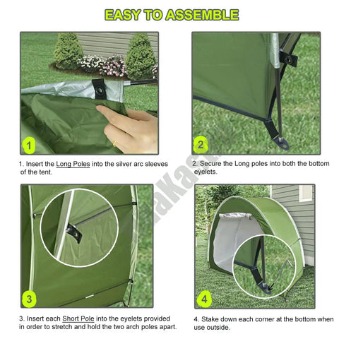 Instructions for assembling Outdoor Bike Shelter For Two Bikes Made With 210D Oxford Fabric PU4000 Waterproof Coating