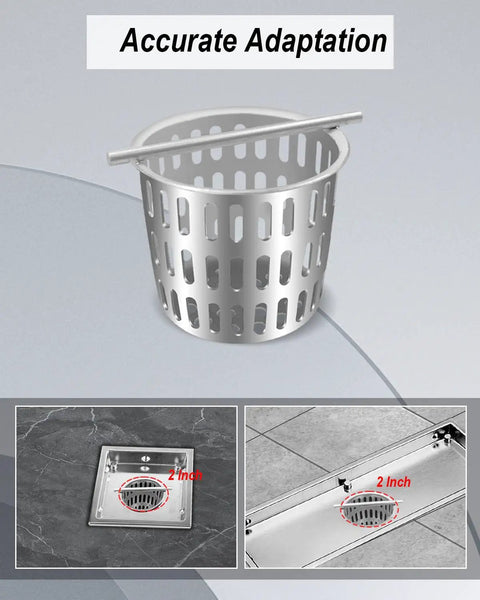 Rock Solid Stainless Steel Hair And Debris Catcher For Standard Shower Or Floor Drains Featuring Easy Grip Lifting Hook For Hassle Free Maintenance And Smooth Drainage During Daily Use