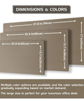 Dual Sided Desk Mat With Leather And Cork Surface For Office Or Home, Large Mouse Pad And Writing Pad, Eco Friendly Cork Backed, 25.6x13.7 inch shown with other sizes.