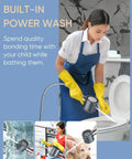 Woman using Filtered Shower Head With Handheld, Four In One Spray Modes, Built In Filter For Hard Water, Chlorine Removal And Power Wash