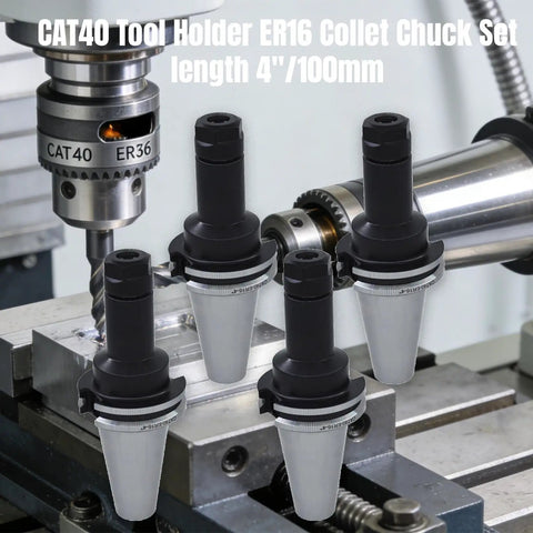 ER16 Collet Chuck Tool Holder Set Four Inch 100mm Length For CNC Milling Lathe Engraving Machines