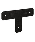 Avant Collection ZMAX Black Powder Coated T Strap for 4x4 Posts Pack of 8, 12-Gauge Steel Exterior Connector front view