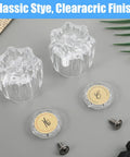 Two Pack Clear Acrylic Faucet Handles Replacement Kit For Tub And Shower Knobs No Fuss Easy Install With Screws Hot Cold