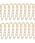 Must Have Set Of Twenty Super Tough Golden Loop Safety Pins To Quick Fix Denim And Anchor Heavy Skirts While Halting Embarrassing Wardrobe Malfunctions Daily, showing twenty brass-coated pins.