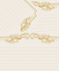Vintage Style Stationery Set With 60 Letter Papers And 30 Envelopes, Gold Border Writing Paper For Love Letters And Party Invites